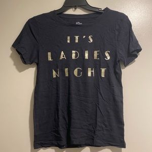 Never Worn J.Crew It’s Ladies Night Navy Tee, size S